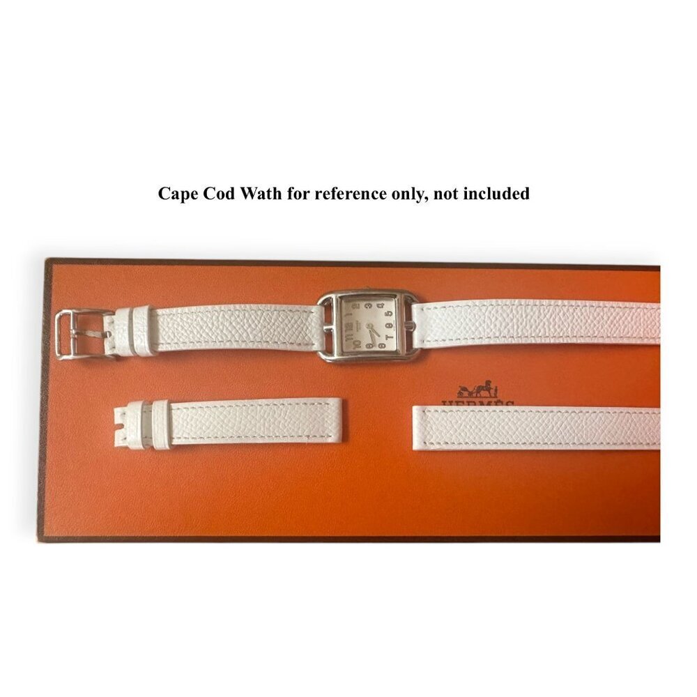 Hermès Cape Cod Double Tour Watch Strap 31mm SH White Leather – New - Picture 4 of 9